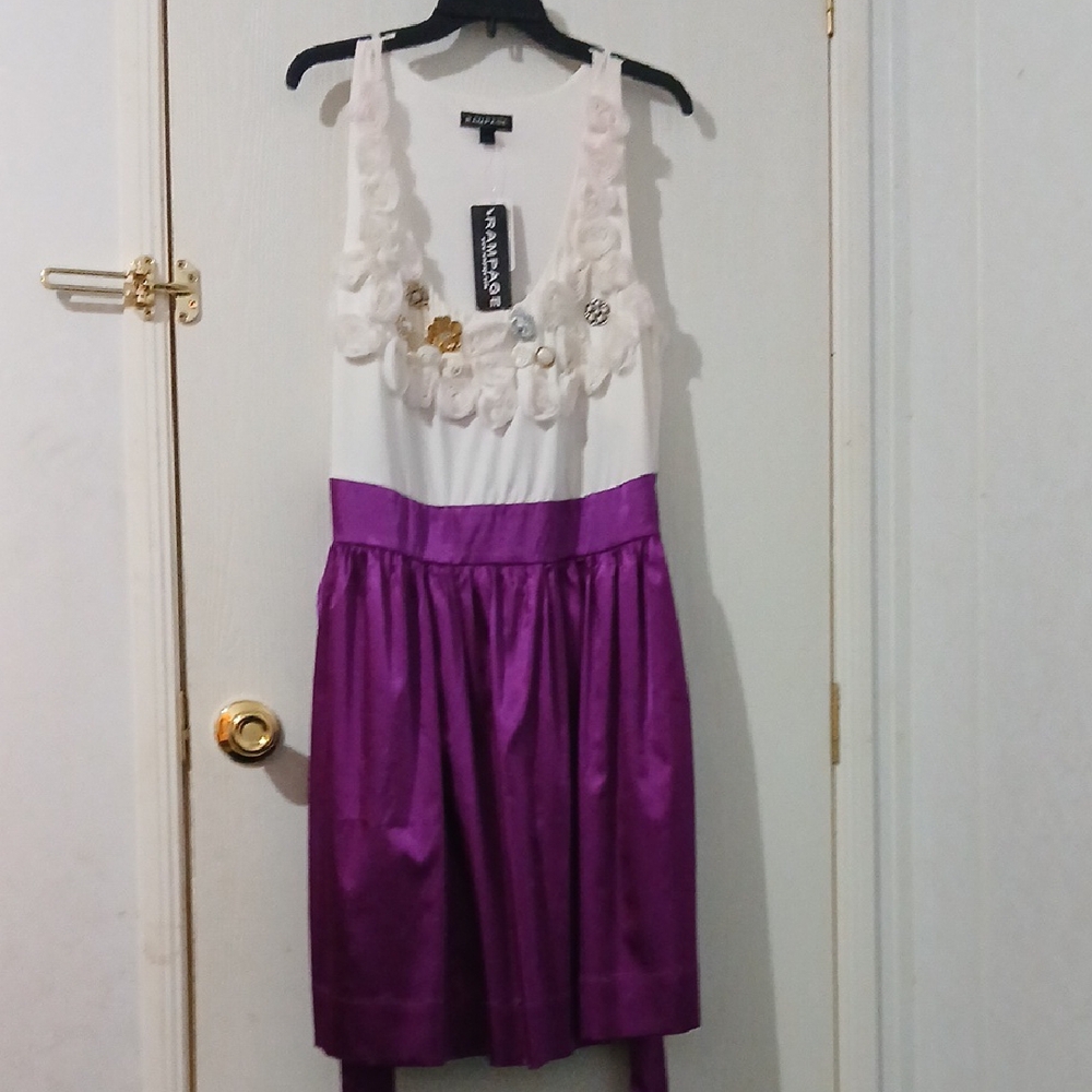 Purple and White Kids Dress